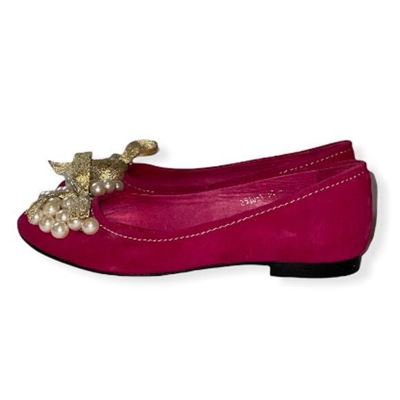 Cochni Italy Pink Suede Flats Size 38.5 - Picture 2 of 9